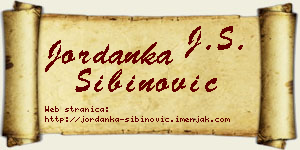 Jordanka Sibinović vizit kartica